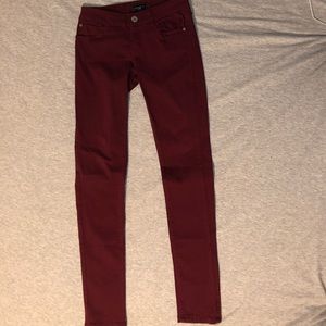 Celebrity Pink Maroon Skinny Pants